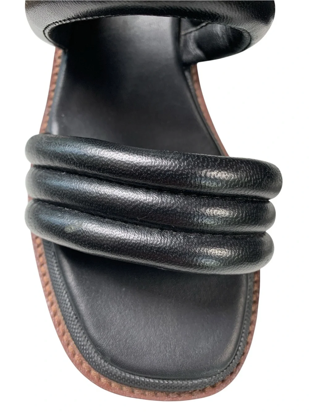 Tory Burch Kira Quilted Leather Lug Sole Slingback Sandals Size 9 Black